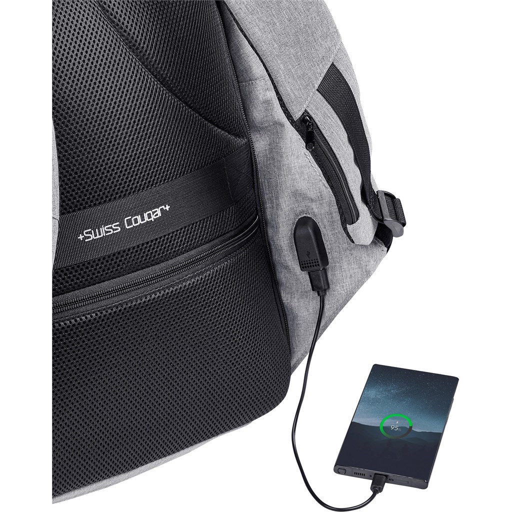 Swiss Cougar Palencia Anti - Theft Laptop Backpack for Travelers - Brand your company Logo! Get a quote - Promo Lingo