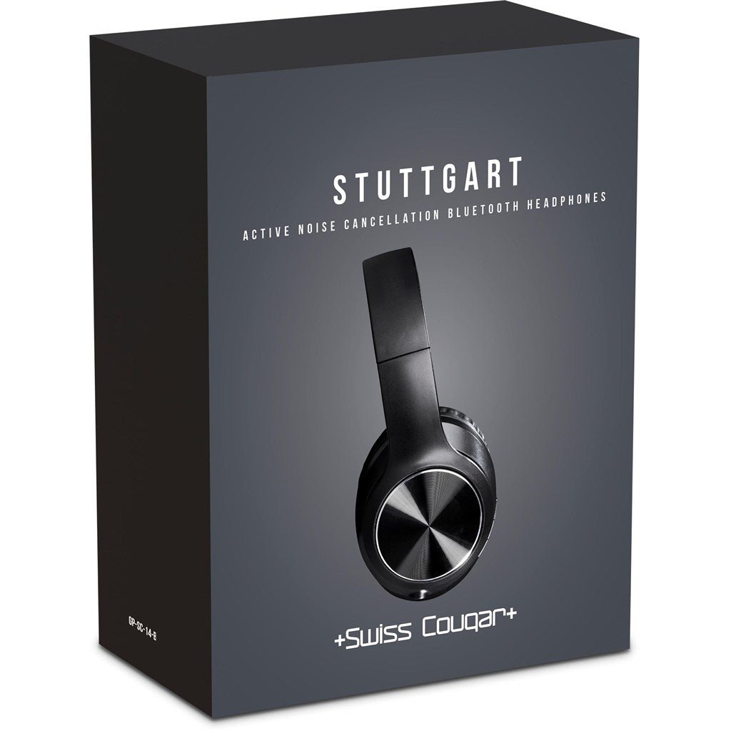 Swiss Cougar Stuttgart Active Noise - Cancelling Bluetooth Headphones for Travelers - Brand your company Logo! Get a quote - Promo Lingo