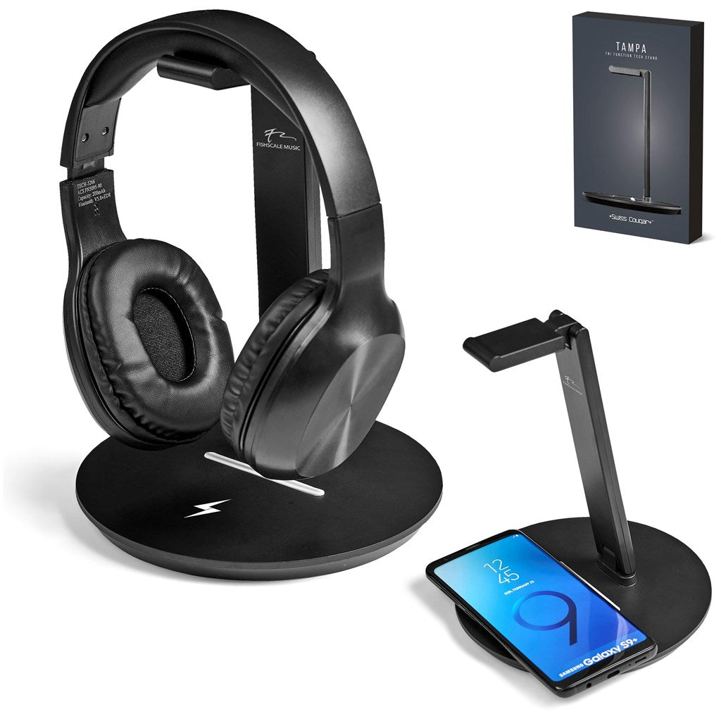 Swiss Cougar Tampa Tri Function Tech Stand - Brand your company Logo! Get a quote - Promo Lingo