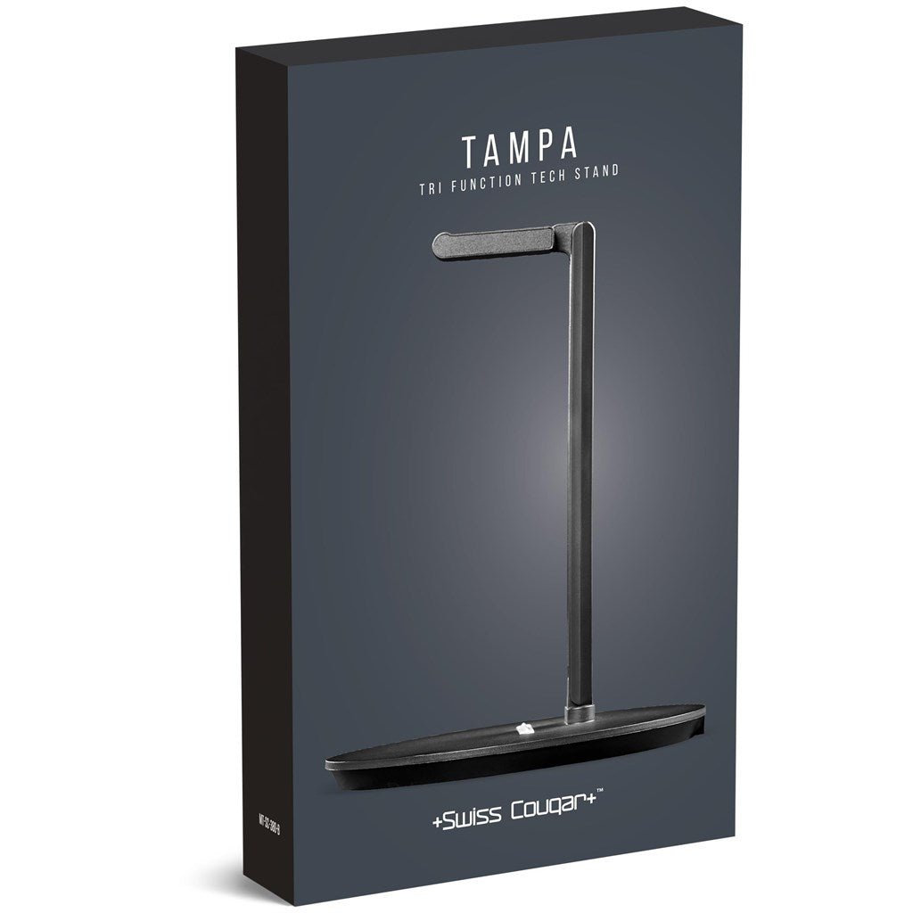 Swiss Cougar Tampa Tri Function Tech Stand - Brand your company Logo! Get a quote - Promo Lingo