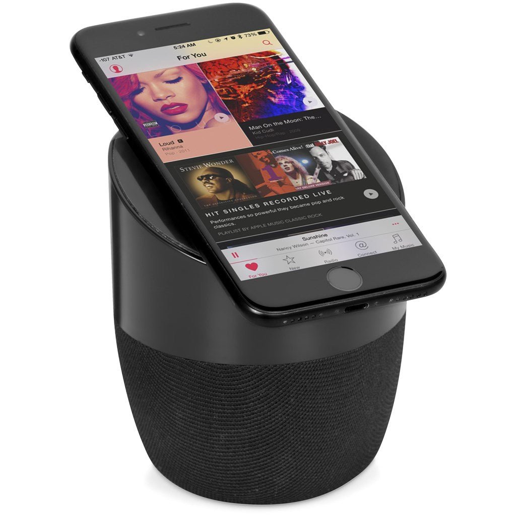 Swiss Cougar Tokyo Wireless Charger & Bluetooth Speaker - Brand your company Logo! Get a quote - Promo Lingo