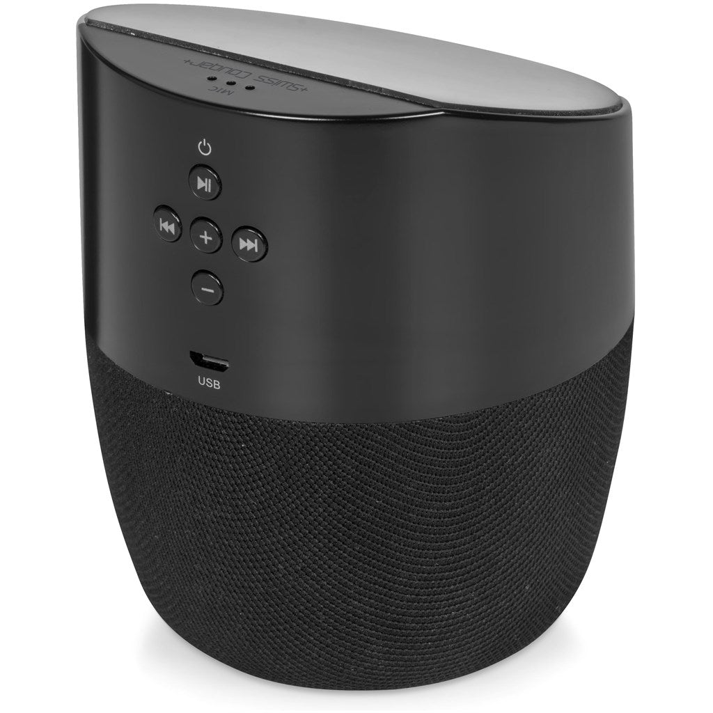 Swiss Cougar Tokyo Wireless Charger & Bluetooth Speaker - Brand your company Logo! Get a quote - Promo Lingo