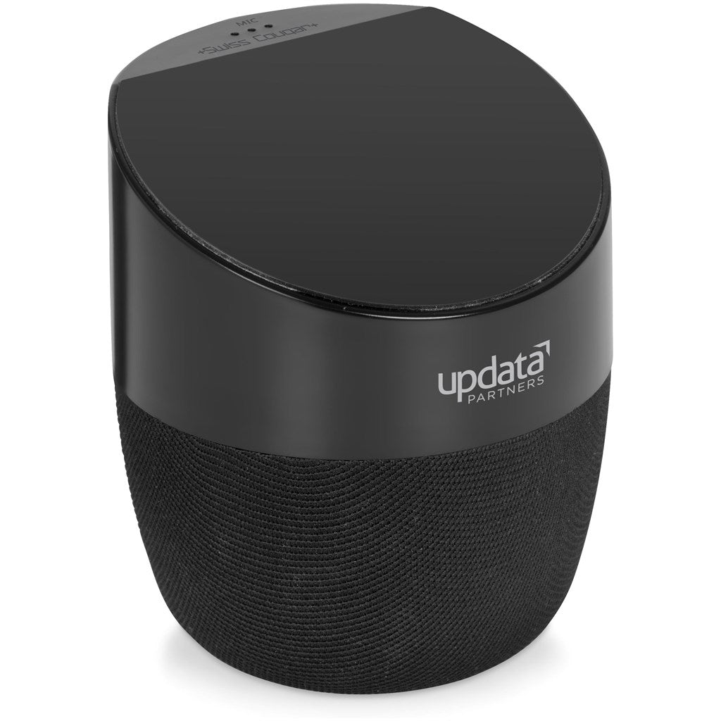 Swiss Cougar Tokyo Wireless Charger & Bluetooth Speaker - Brand your company Logo! Get a quote - Promo Lingo