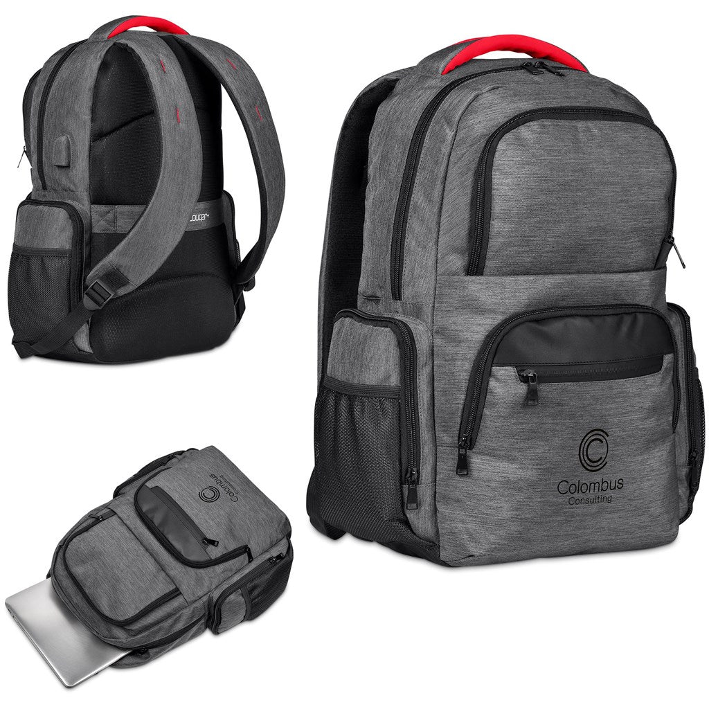 Swiss Cougar Valletta Laptop Backpack with USB Charging for Students - Brand your company Logo! Get a quote - Promo Lingo