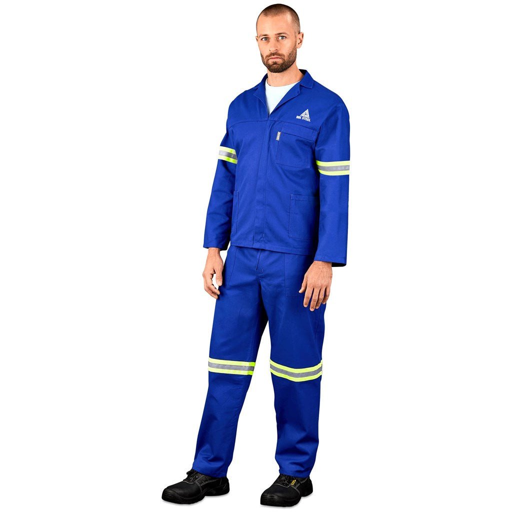 Technician 100% Cotton Conti Suit - Reflective Arms, Legs & Back - Yellow Tape - Brand your company Logo! Get a quote - Promo Lingo