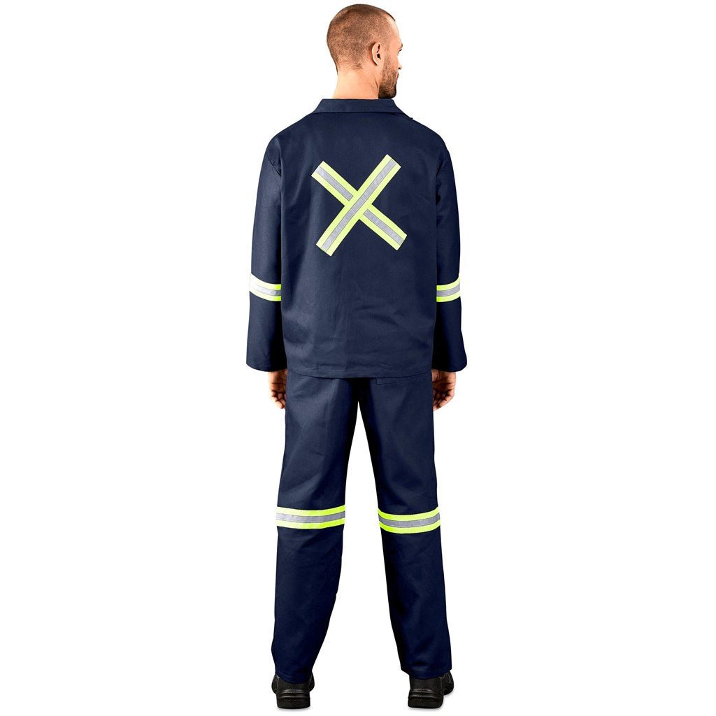 Technician 100% Cotton Conti Suit - Reflective Arms, Legs & Back - Yellow Tape - Brand your company Logo! Get a quote - Promo Lingo