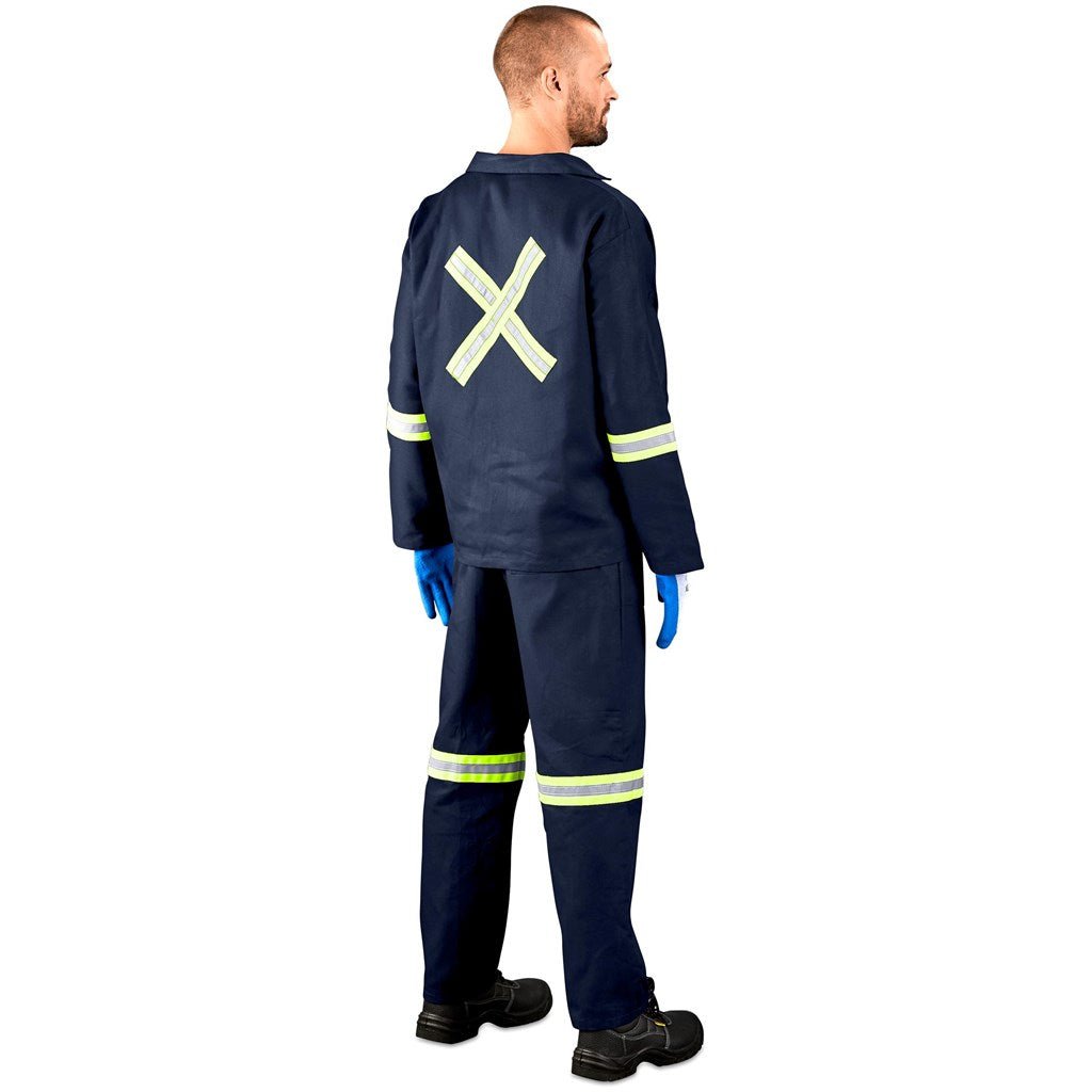 Technician 100% Cotton Conti Suit - Reflective Arms, Legs & Back - Yellow Tape - Brand your company Logo! Get a quote - Promo Lingo