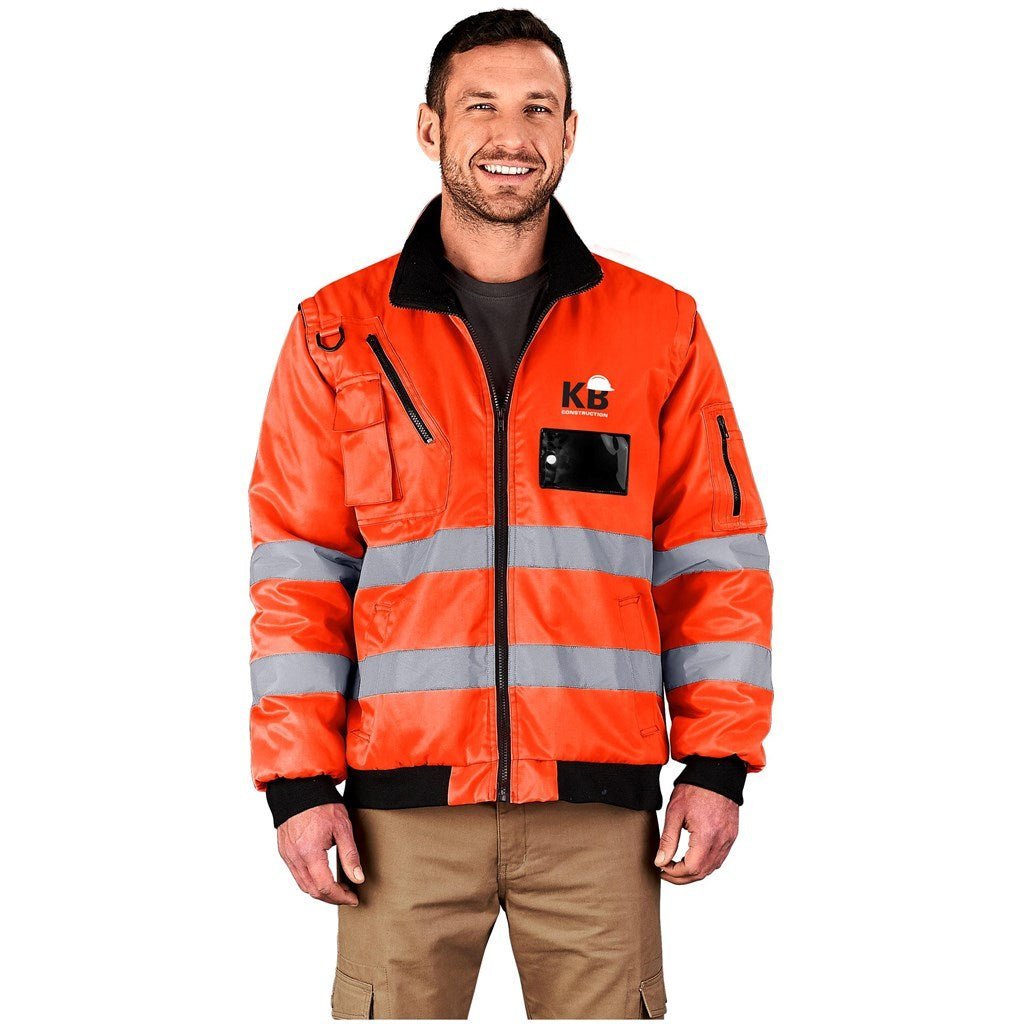 Techno Padded Hi - Viz Reflective Bunny Jacket - Brand your company Logo! Get a quote - Promo Lingo