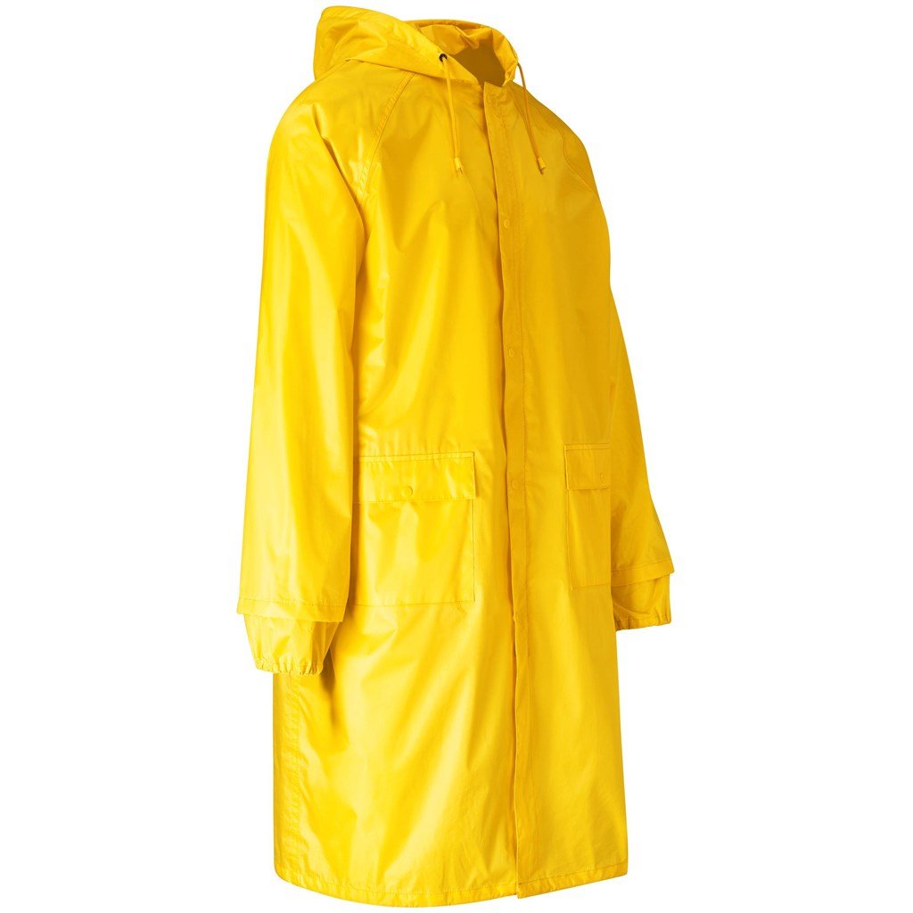 Thunder Rubberised Polyester/Pvc Raincoat - Yellow - Brand your company Logo! Get a quote - Promo Lingo