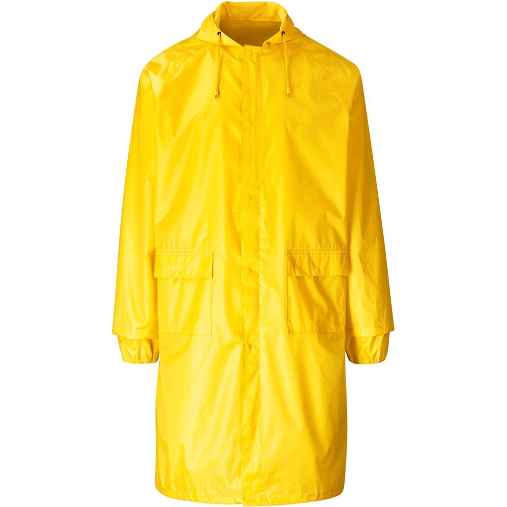 Thunder Rubberised Polyester/Pvc Raincoat - Yellow - Brand your company Logo! Get a quote - Promo Lingo