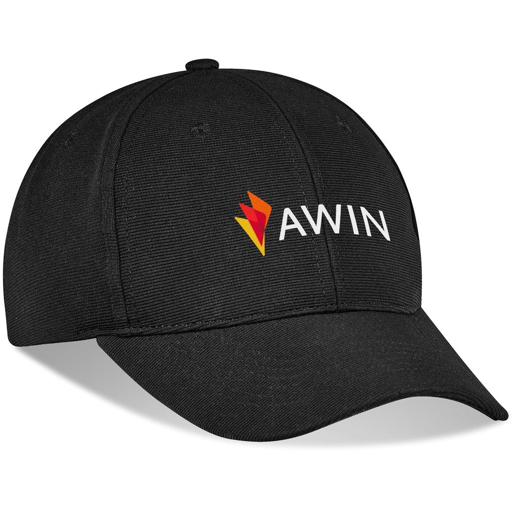 Torrey Cap - 6 Panel Durable Polyester with Embossed Logo - Brand your company Logo! Get a quote - Promo Lingo