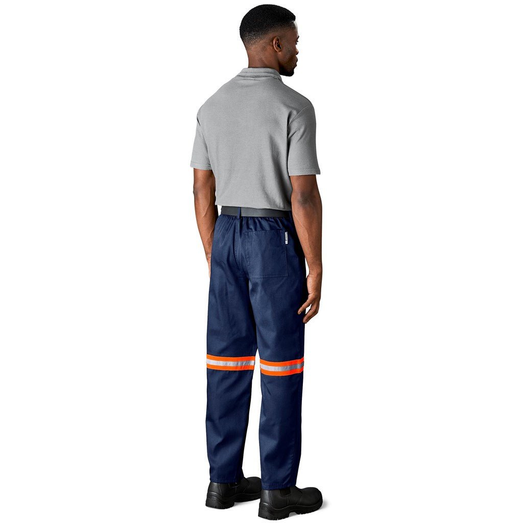 Trade Polycotton Pants - Reflective Legs - Orange Tape - Brand your company Logo! Get a quote - Promo Lingo