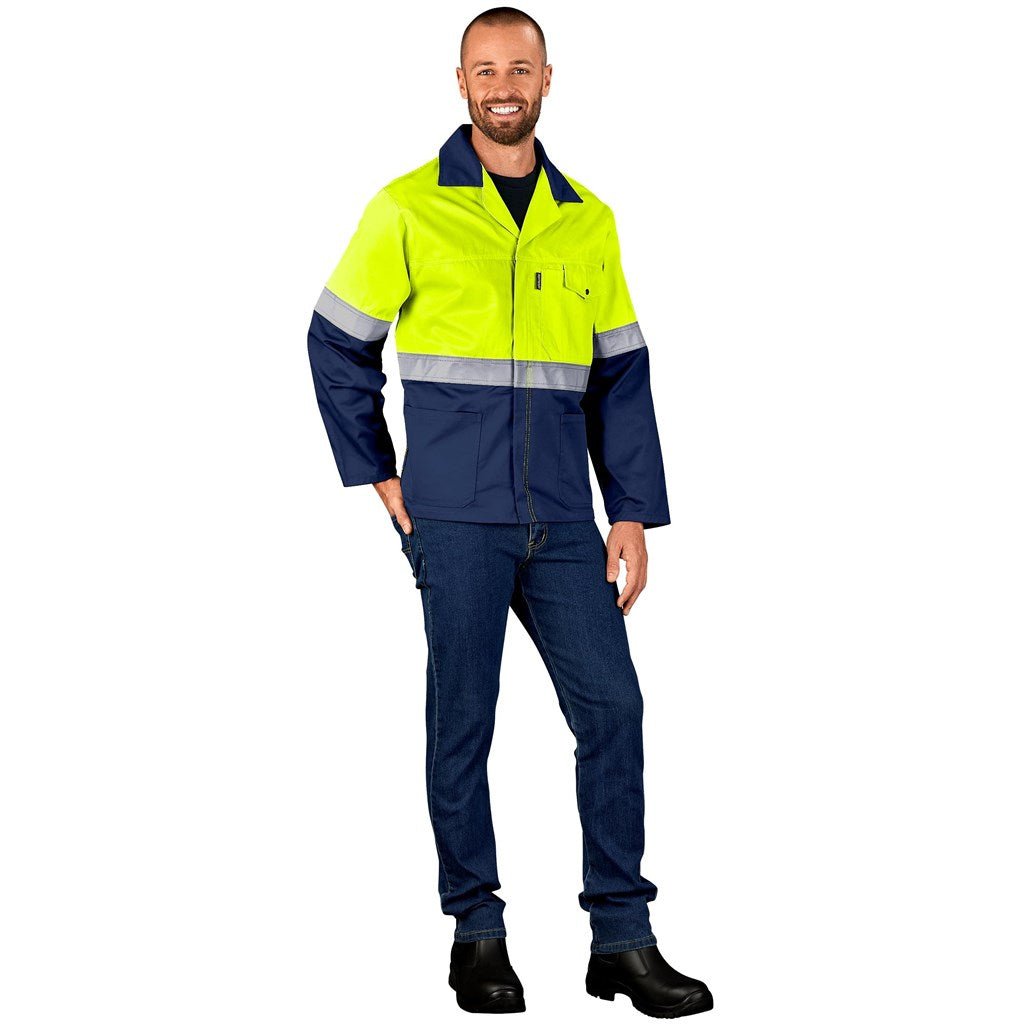 Traffic Premium Two - Tone Hi - Viz Reflective Jacket for Safety - Brand your company Logo! Get a quote - Promo Lingo