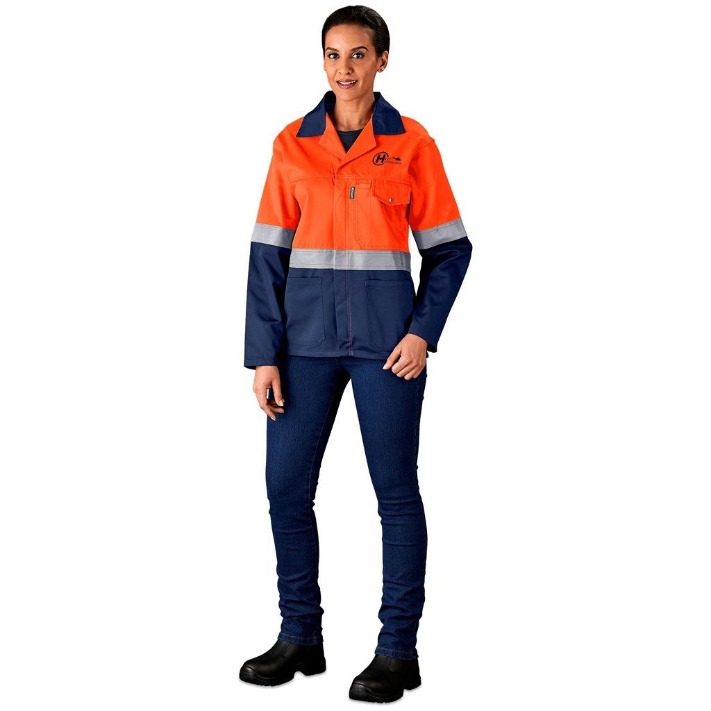 Traffic Premium Two - Tone Hi - Viz Reflective Jacket for Safety - Brand your company Logo! Get a quote - Promo Lingo