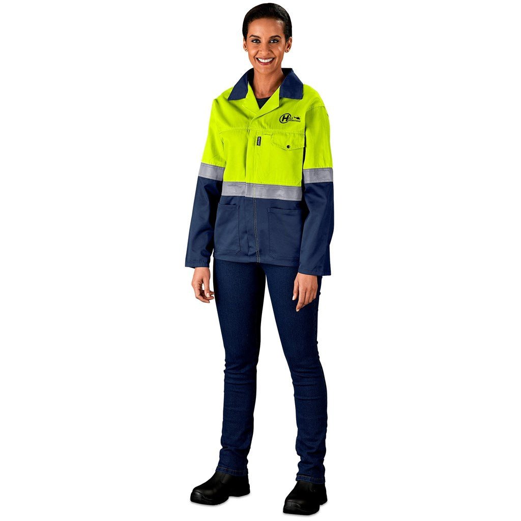 Traffic Premium Two - Tone Hi - Viz Reflective Jacket for Safety - Brand your company Logo! Get a quote - Promo Lingo