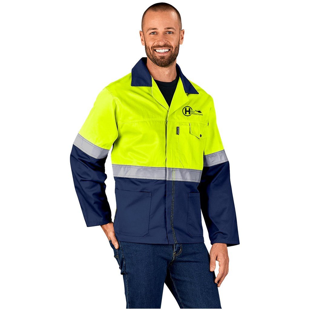 Traffic Premium Two - Tone Hi - Viz Reflective Jacket for Safety - Brand your company Logo! Get a quote - Promo Lingo