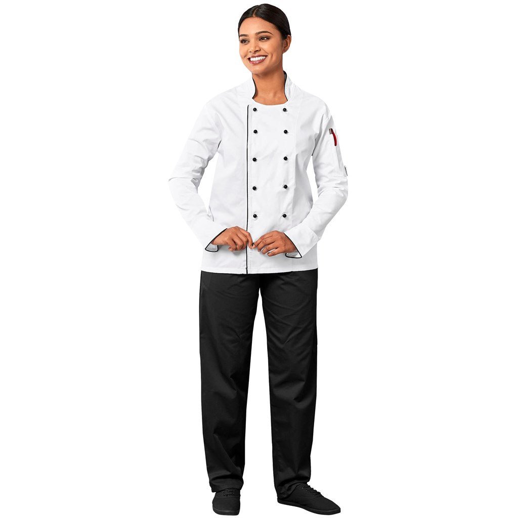 Unisex Long Sleeve Dijon Chef Jacket for Stylish Cooking - Brand your company Logo! Get a quote - Promo Lingo