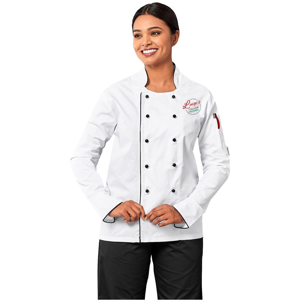 Unisex Long Sleeve Dijon Chef Jacket for Stylish Cooking - Brand your company Logo! Get a quote - Promo Lingo