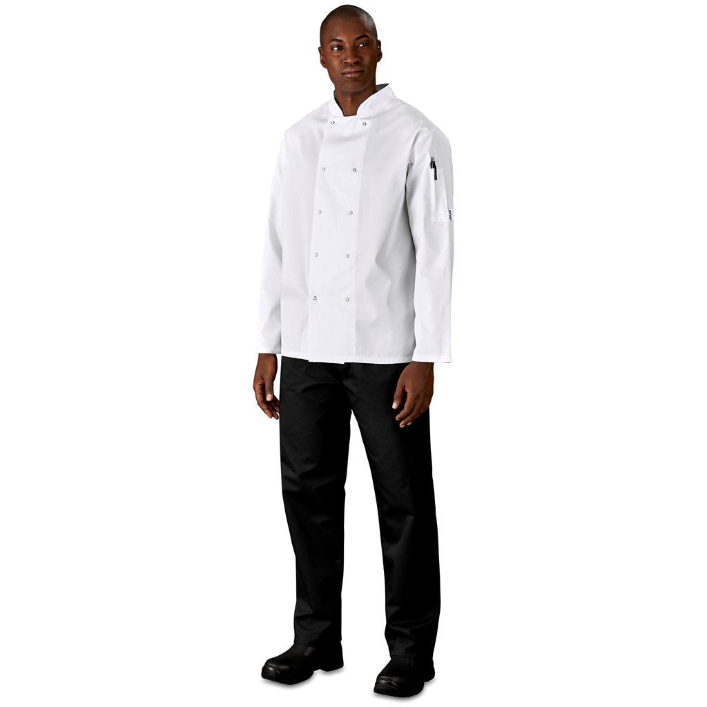 Unisex Long Sleeve Zest Chef Jacket for Culinary Professionals - Brand your company Logo! Get a quote - Promo Lingo