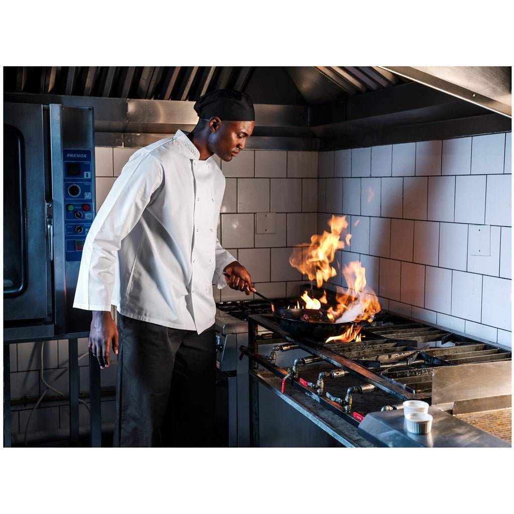 Unisex Long Sleeve Zest Chef Jacket for Culinary Professionals - Brand your company Logo! Get a quote - Promo Lingo