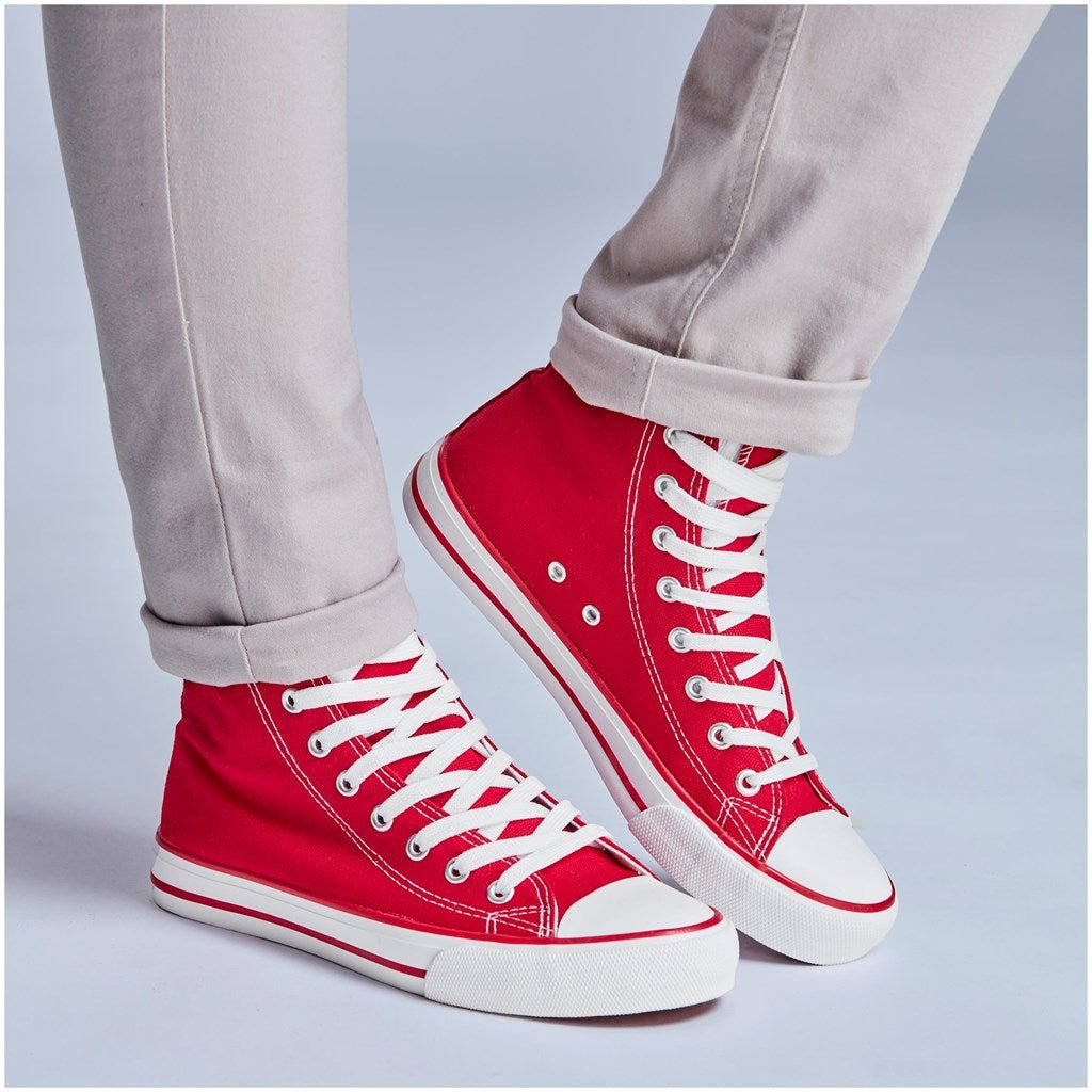 Unisex Retro High Top Canvas Sneaker for Trendy Style - Brand your company Logo! Get a quote - Promo Lingo