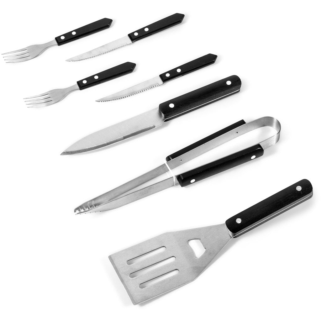 US Basic Greyston 7 - Piece Braai Set - Brand your company Logo! Get a quote - Promo Lingo