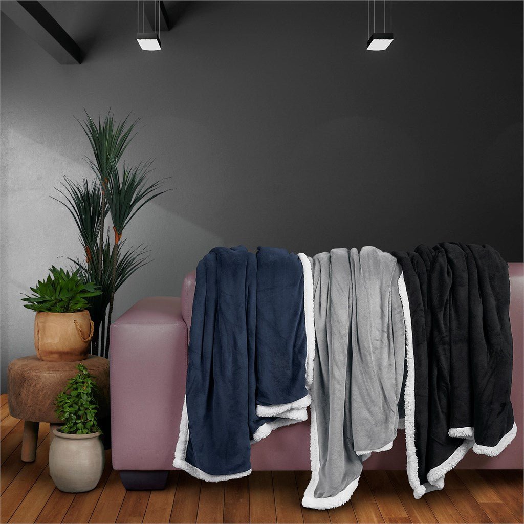 US Basic Mckinley Sherpa Fleece Blanket - Brand your company Logo! Get a quote - Promo Lingo