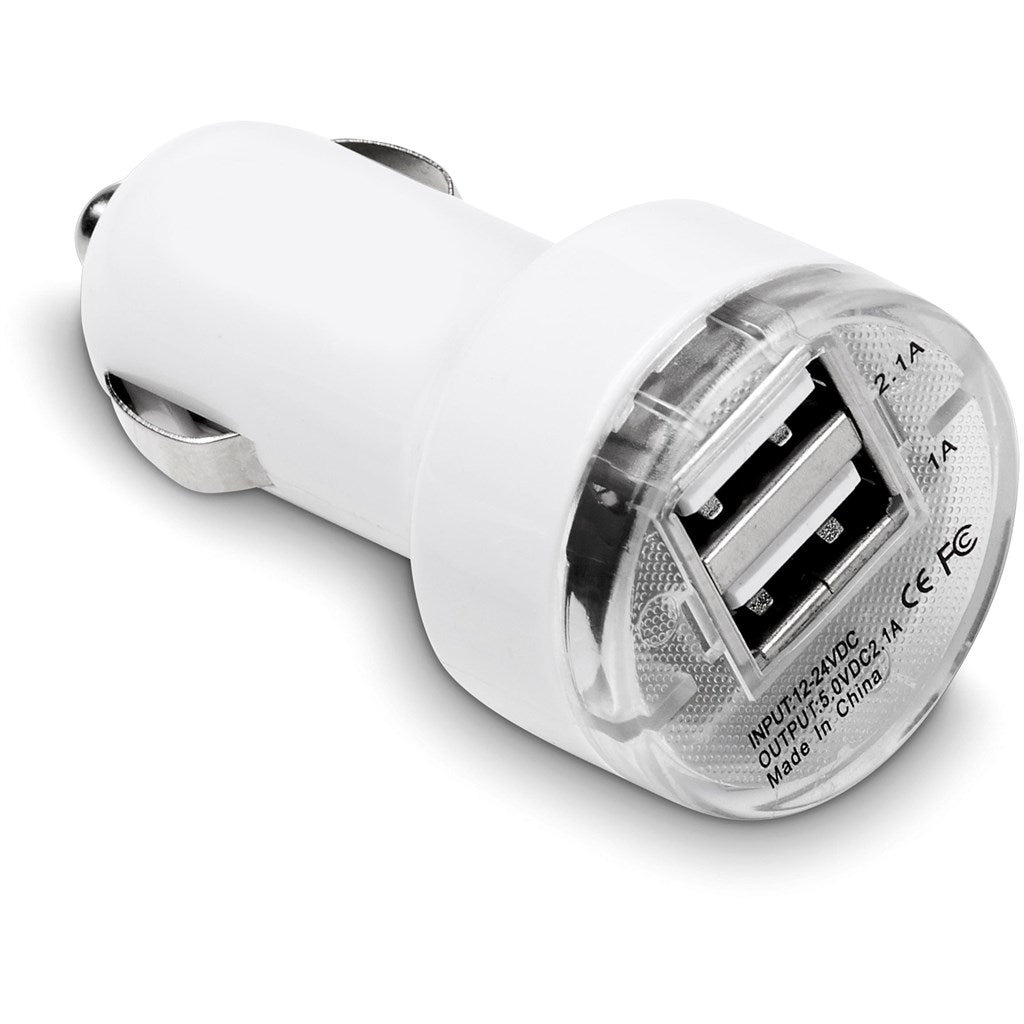 Voyage Dual USB Car Charger - Brand your company Logo! Get a quote - Promo Lingo