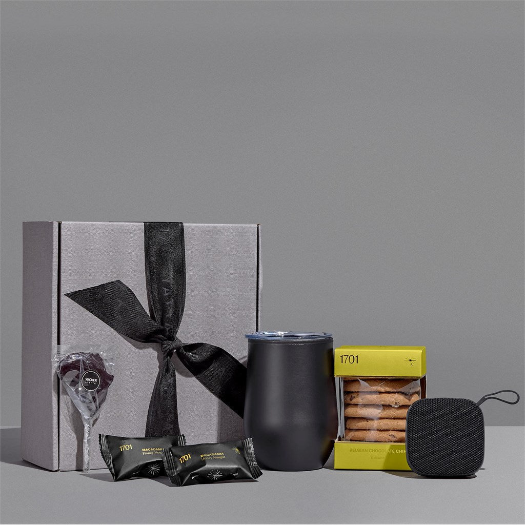 Yatta Beat Box Hamper: Music and Treats Delivered Elegantly - Brand your company Logo! Get a quote - Promo Lingo