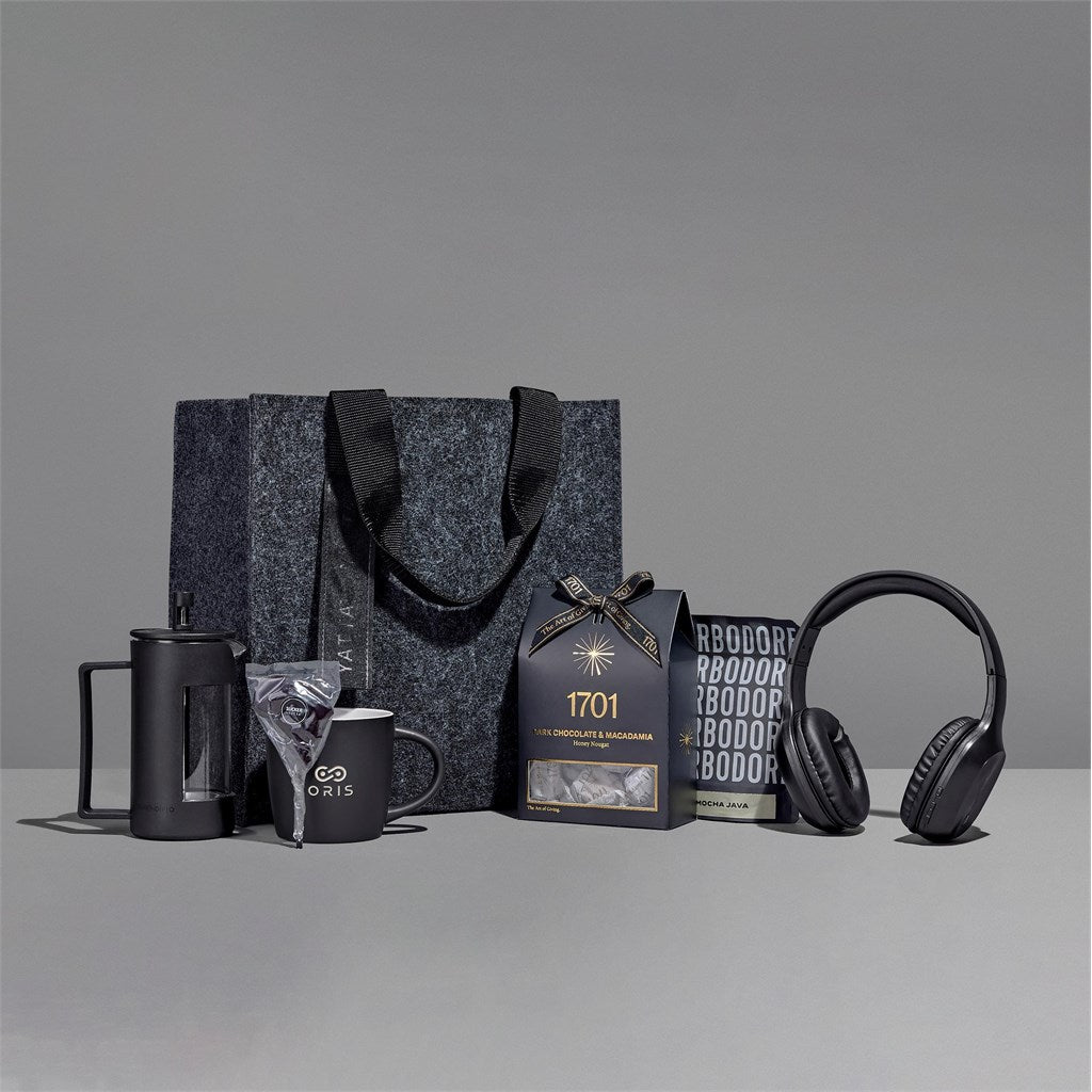 Yatta Hampin Hot Hamper: Luxury Coffee Experience Unleashed - Brand your company Logo! Get a quote - Promo Lingo
