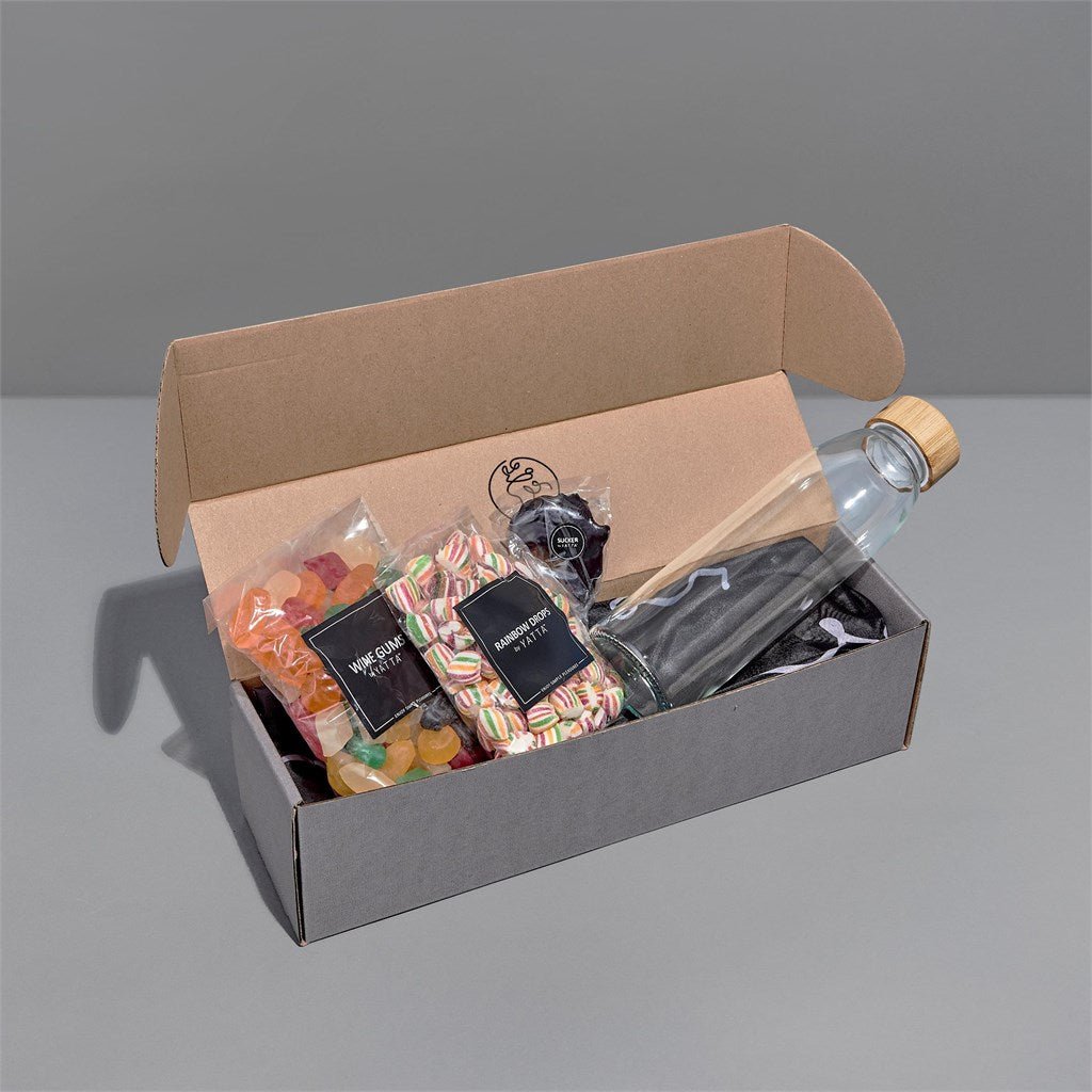 Yatta Happy Huddle Hamper: Joyful Treats & Essentials - Brand your company Logo! Get a quote - Promo Lingo