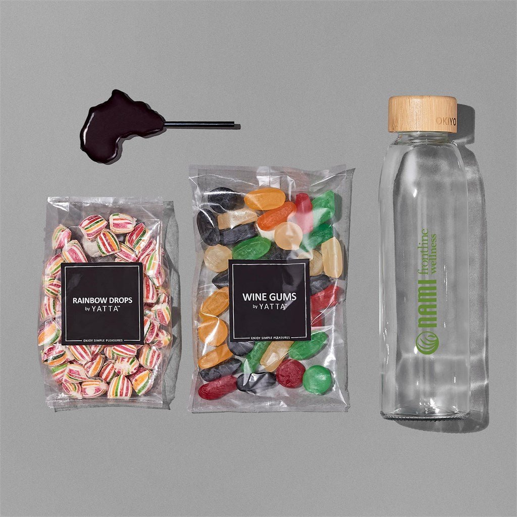 Yatta Happy Huddle Hamper: Joyful Treats & Essentials - Brand your company Logo! Get a quote - Promo Lingo