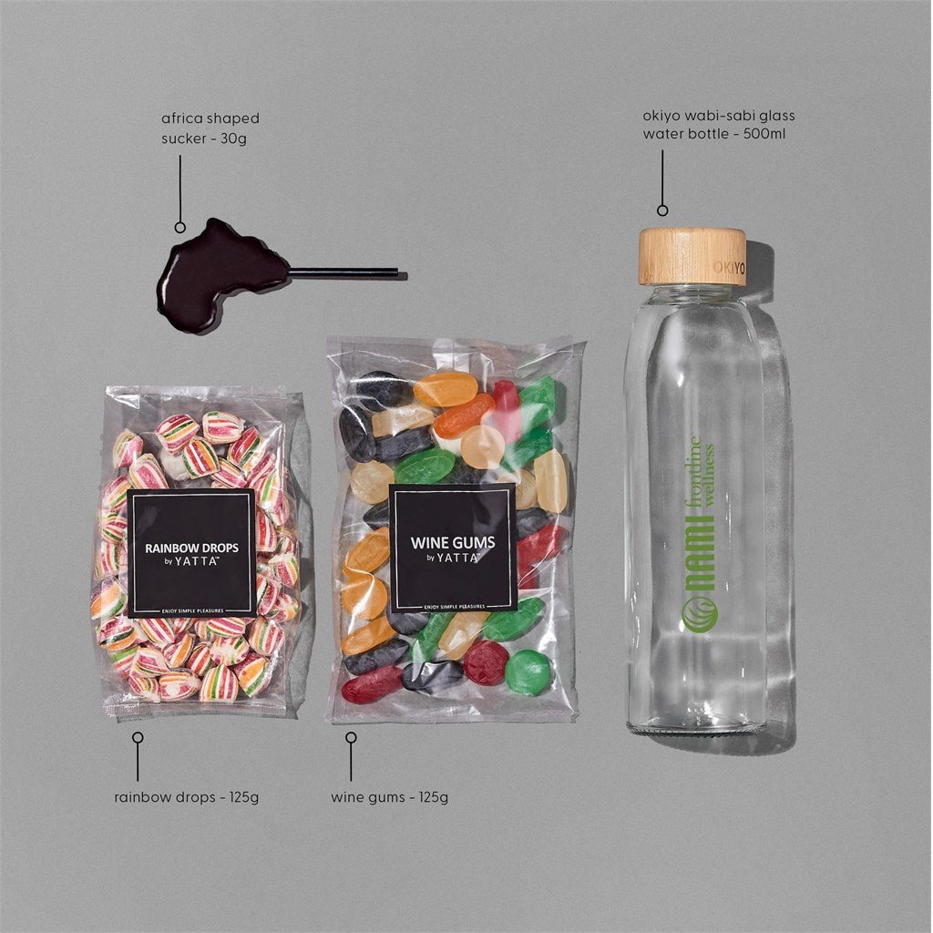 Yatta Happy Huddle Hamper: Joyful Treats & Essentials - Brand your company Logo! Get a quote - Promo Lingo