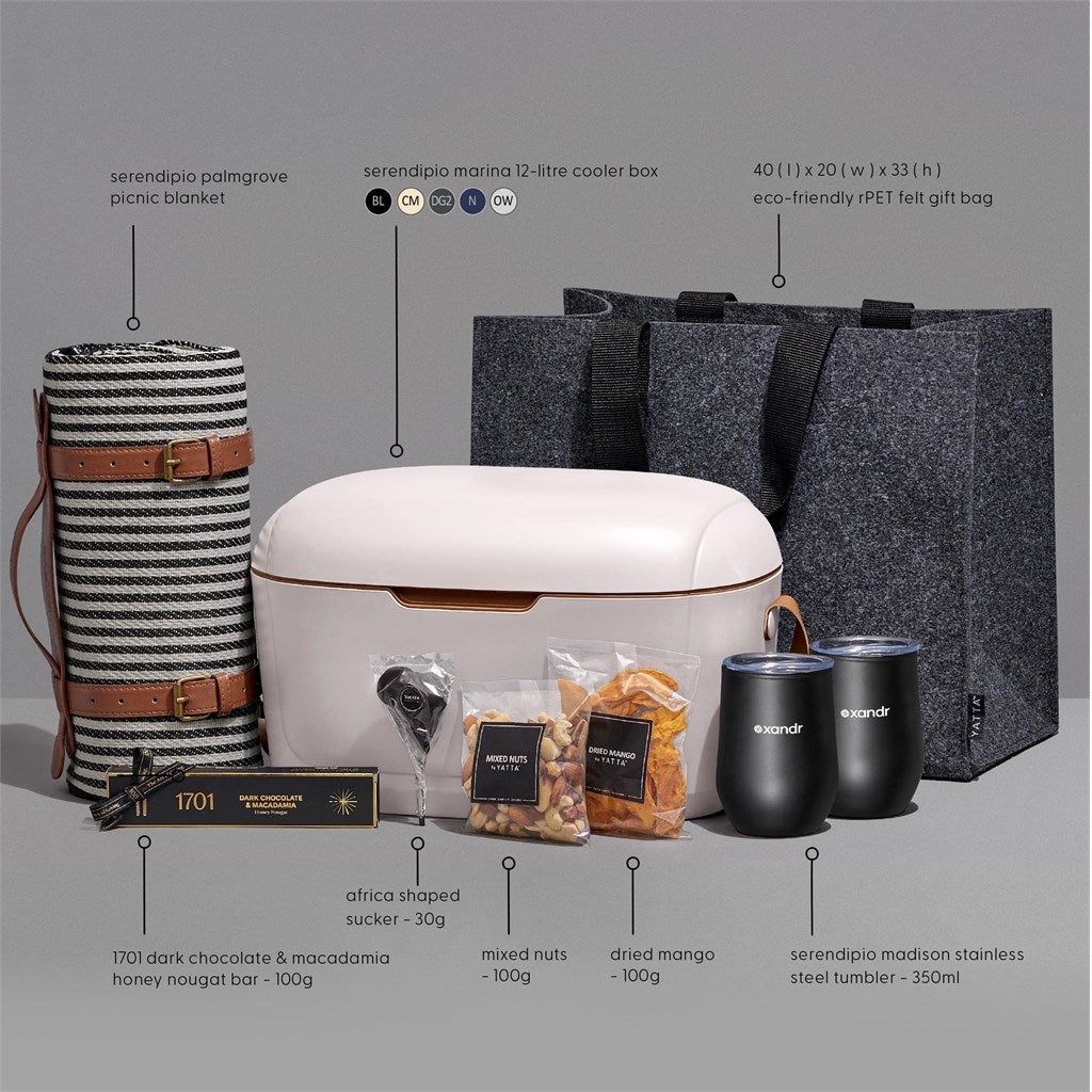 Yatta Sophisticated Soiree Hamper for Elegant Outdoor Gatherings - Brand your company Logo! Get a quote - Promo Lingo