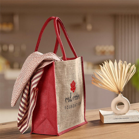 Okiyo Okinawa Jute Tote - Eco-Friendly Stylish Storage Bag
