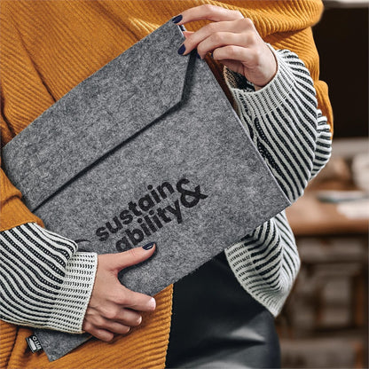 Okiyo Shorui Recycled PET Felt Document Bag for A4