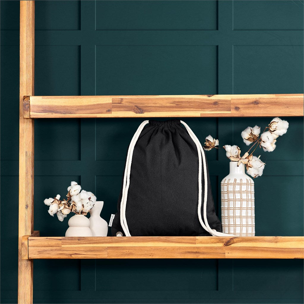 Okiyo Kinchaku Recycled Canvas Drawstring Bag for Sustainability