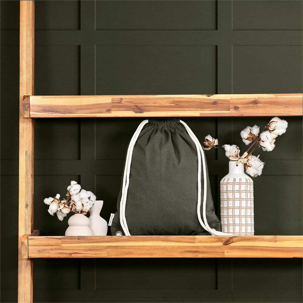 Okiyo Kinchaku Recycled Canvas Drawstring Bag for Sustainability