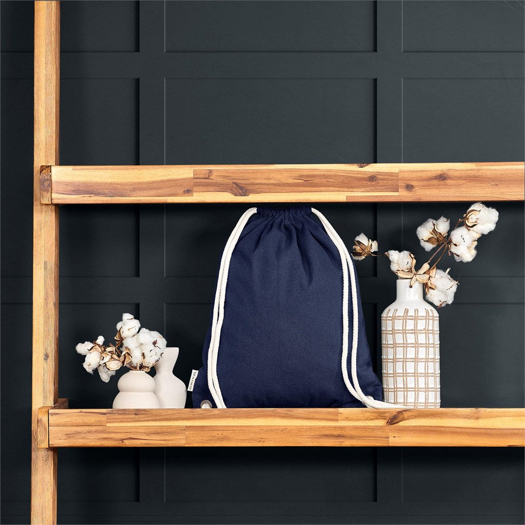 Okiyo Kinchaku Recycled Canvas Drawstring Bag for Sustainability