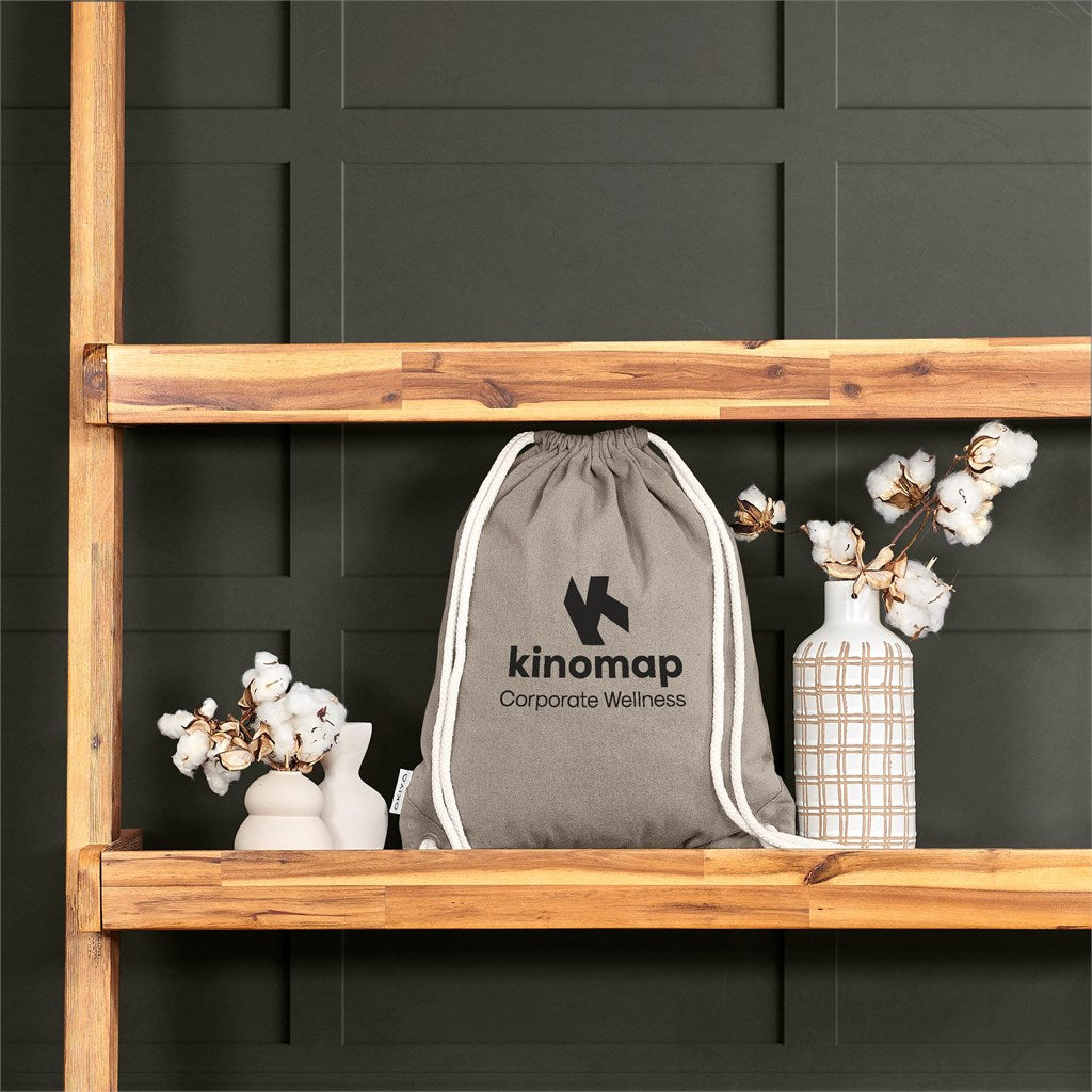 Okiyo Kinchaku Recycled Canvas Drawstring Bag for Sustainability