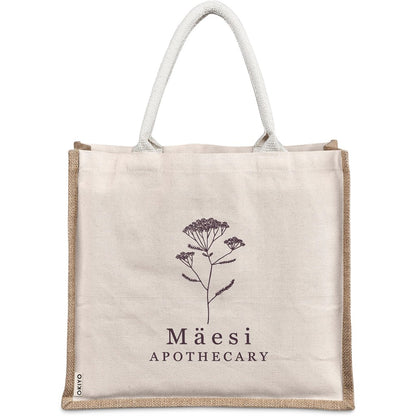 Okiyo Chinsai Maxi Jute & Cotton Tote for Branding