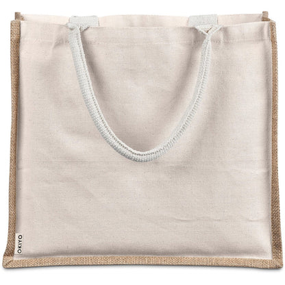 Okiyo Chinsai Maxi Jute & Cotton Tote for Branding