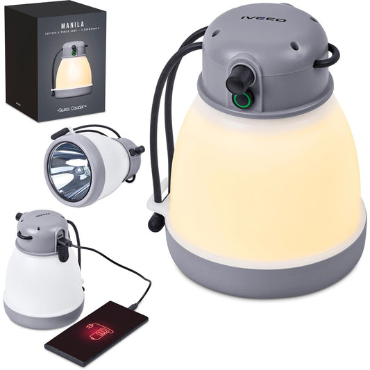 Swiss Cougar Manila Lantern &amp; Power Bank - 3 600 mAh vir buitelug-entoesiaste