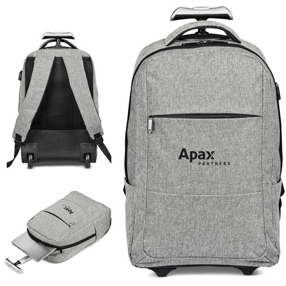 Swiss Cougar San Marino Laptop Trolley Backpack with USB Port for Business Travelers