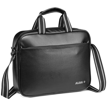 Stylish 5th Avenue Laptop Bag featuring padded PU, zip pocket, and adjustable strap for daily convenience.