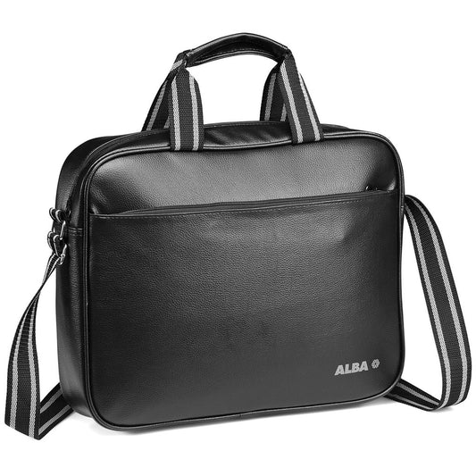 Stylish 5th Avenue Laptop Bag featuring padded PU, zip pocket, and adjustable strap for daily convenience.