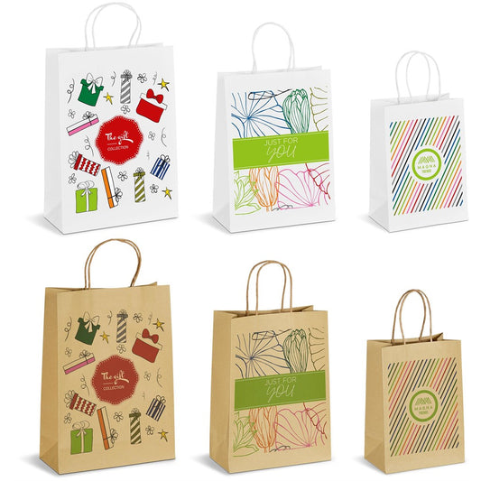 Quality Digital Print Paper Gift Bags Sample Pack for Businesses