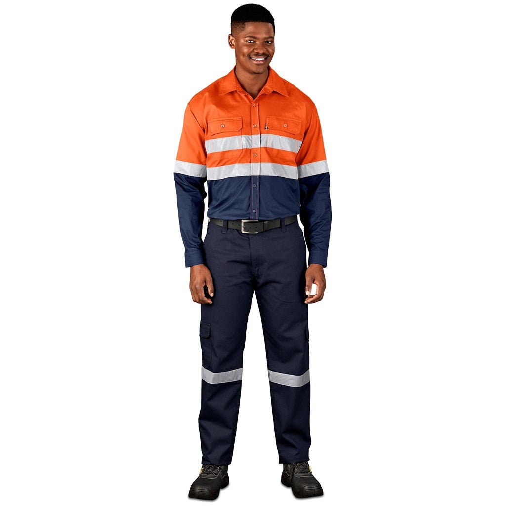 Access Vented Two - Tone Reflective Work Shirt - Brand your company Logo! Get a quote - Promo Lingo