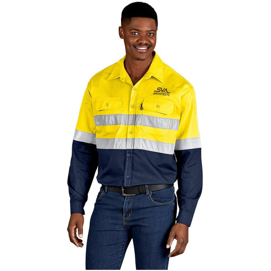 Access Vented Two - Tone Reflective Work Shirt - Brand your company Logo! Get a quote - Promo Lingo