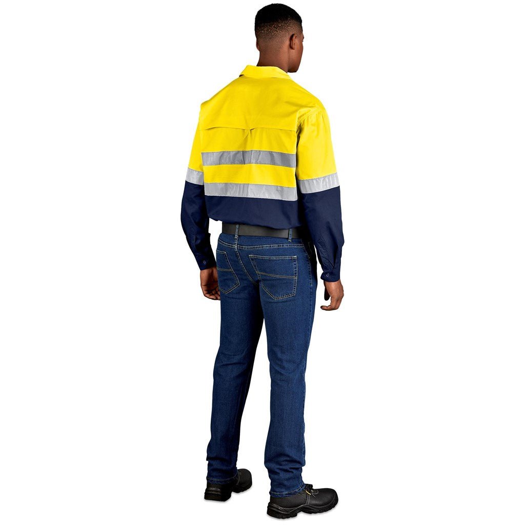 Access Vented Two - Tone Reflective Work Shirt - Brand your company Logo! Get a quote - Promo Lingo